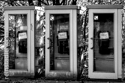  Telefonzellen an der Hamburger Messe, 1989.